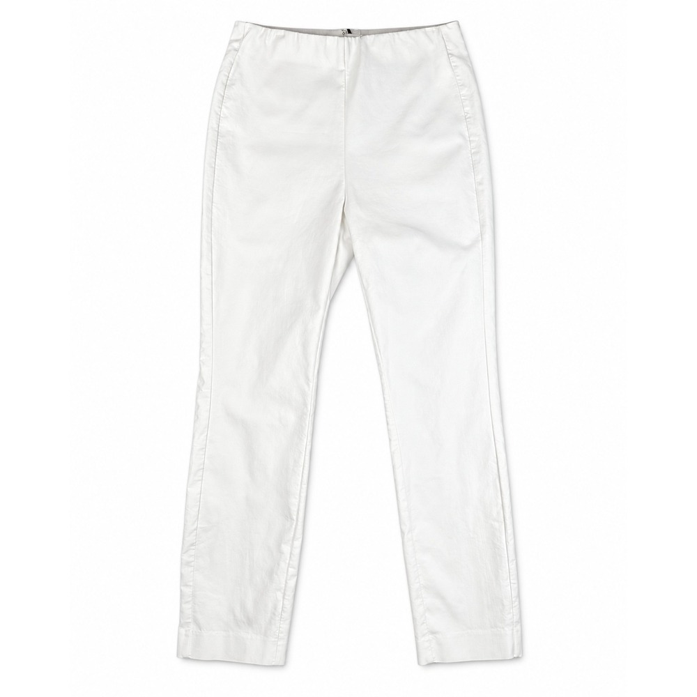 Rag & Bone Pants Women's 6 White Stretch Cotton Slim Cropped Minimalist USA